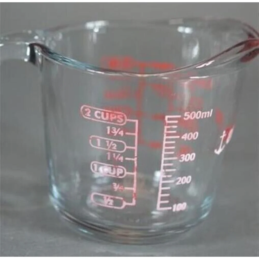 Vtg Anchor Hocking Measuring Clear Glass 1 & 2‎ CUP Sizes